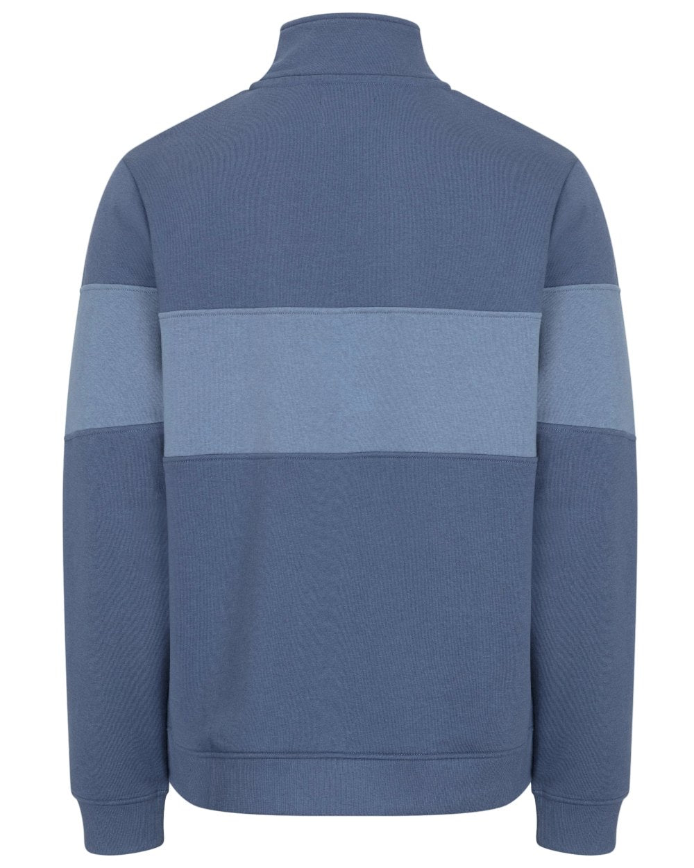 Sea Blue Vintage Blue Coloured Hoggs of Fife Dumfries 1888 Mens Quarter Zip Sweatshirt on white background #colour_sea-blue-vintage-blue
