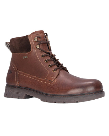 Mahogany Coloured Hoggs of Fife Dundas Lace Boots on white background #colour_mahogany