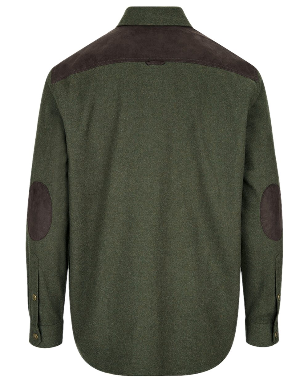 Loden Marl Coloured Hoggs of Fife Dunvegan Flannel Shirt on white background #colour_loden-marl