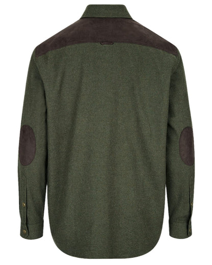 Loden Marl Coloured Hoggs of Fife Dunvegan Flannel Shirt on white background #colour_loden-marl