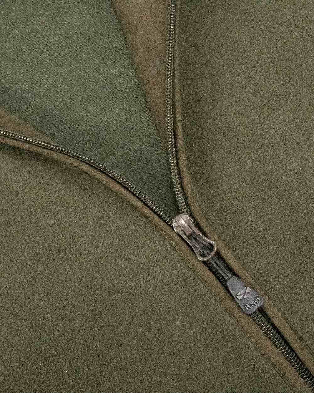 Green Coloured Hoggs of Fife Ghillie II Padded Waterproof Fleece Jacket on white background #colour_green