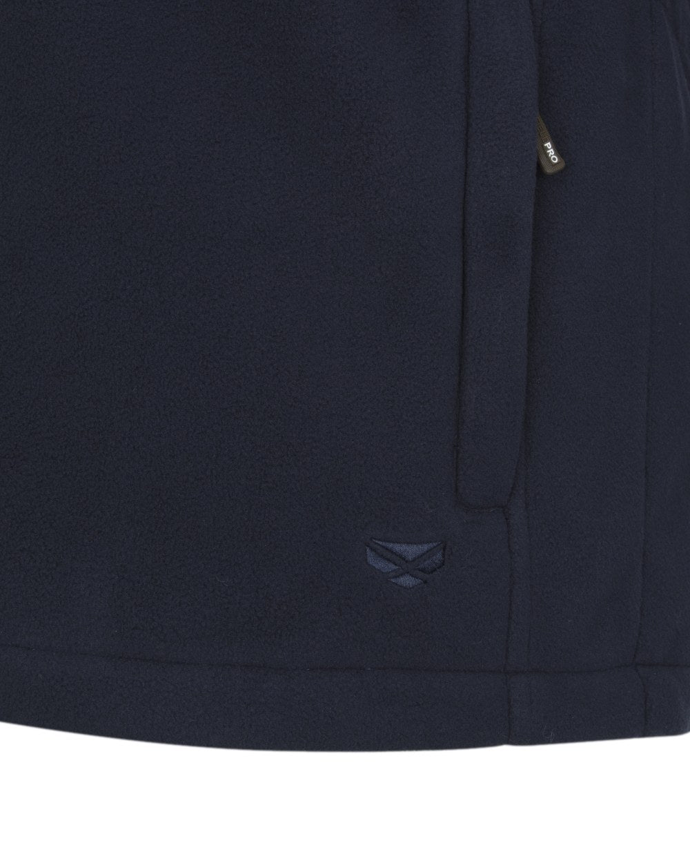 Navy Coloured Hoggs of Fife Ghillie II Padded Waterproof Fleece Jacket on white background #colour_navy