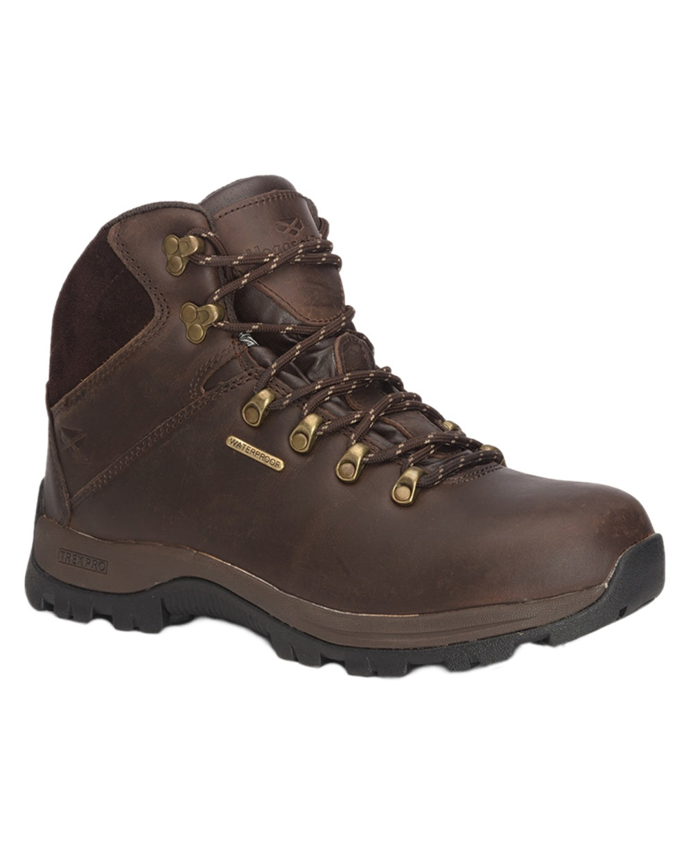 Brown Coloured Hoggs of Fife Glencoe Waxy Leather Trek Boot on white background #colour_brown