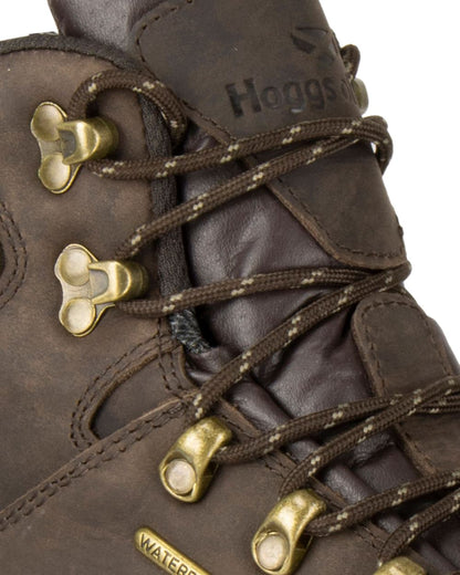 Brown Coloured Hoggs of Fife Glencoe Waxy Leather Trek Boot on white background #colour_brown