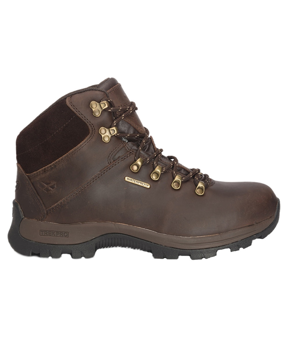 Brown Coloured Hoggs of Fife Glencoe Waxy Leather Trek Boot on white background #colour_brown