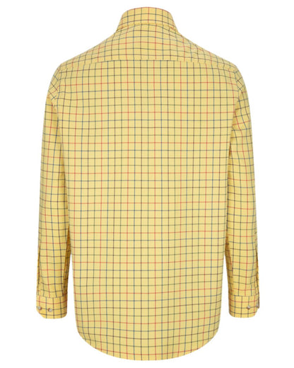 Gold Tattersall Coloured Hoggs of Fife Governor Tattersall Shirt on white background #colour_gold-tattersall