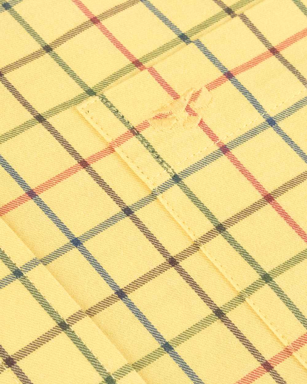 Gold Tattersall Coloured Hoggs of Fife Governor Tattersall Shirt on white background #colour_gold-tattersall