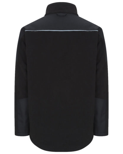 Black Coloured Hoggs of Fife Granite Bonded Fleece Jacket on white background #colour_black