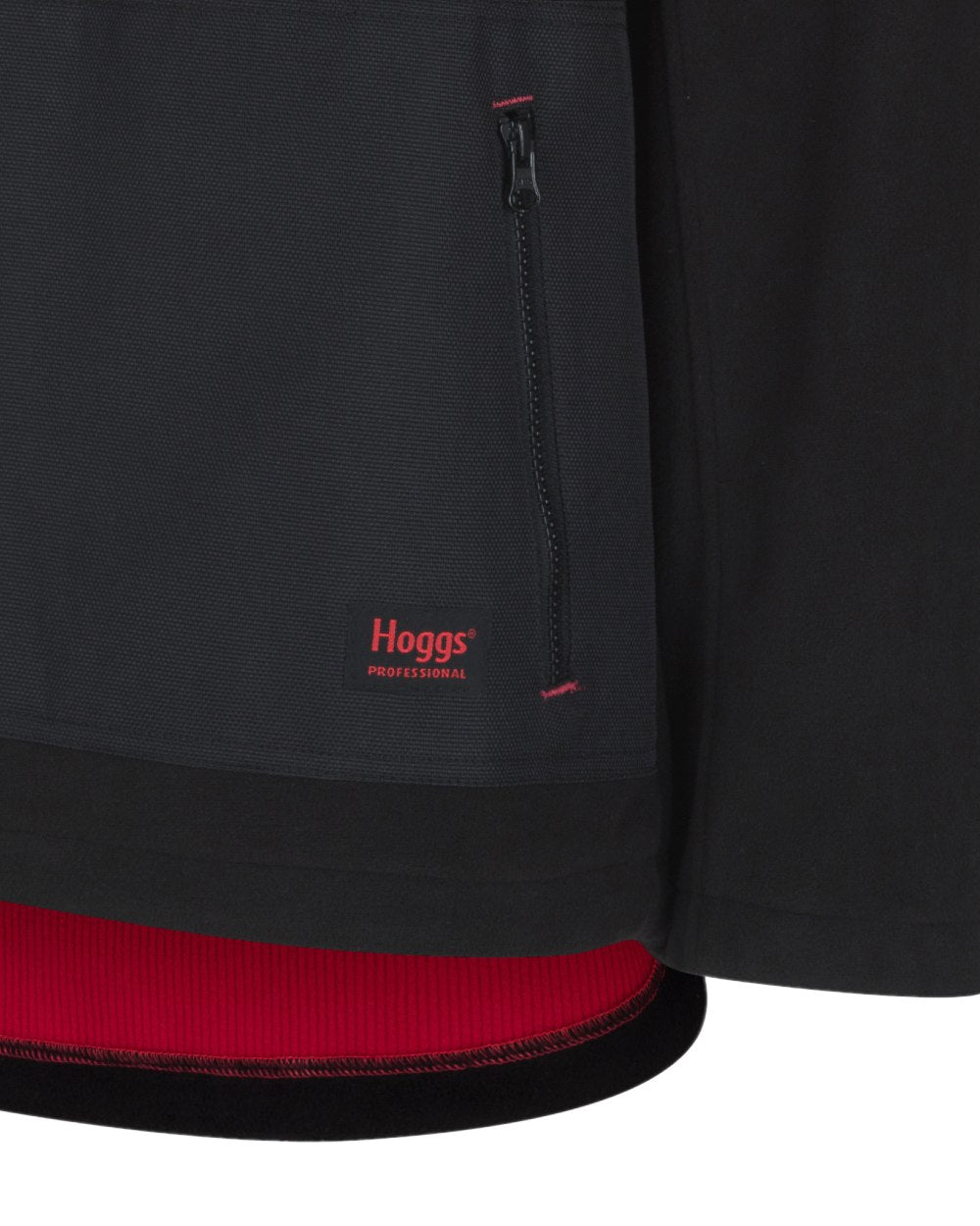 Black Coloured Hoggs of Fife Granite Bonded Fleece Jacket on white background #colour_black