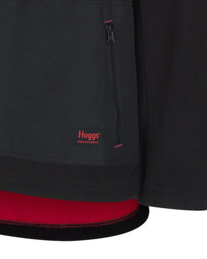 Black Coloured Hoggs of Fife Granite Bonded Fleece Jacket on white background #colour_black