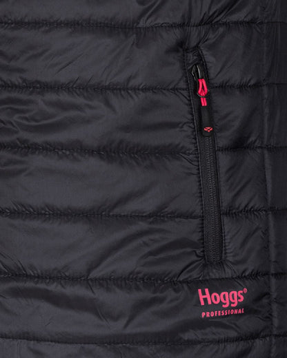 Black Red Coloured Hoggs of Fife Granite Rip-Stop Gilet on white background #colour_black-red