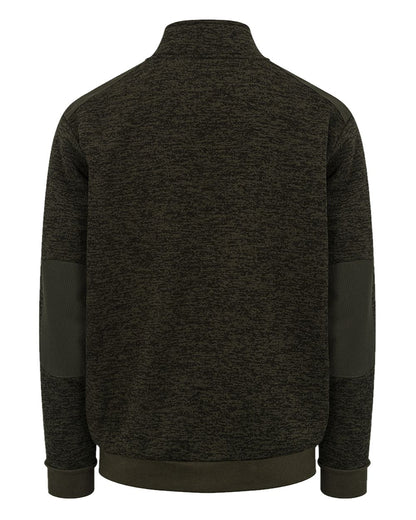 Green coloured Hoggs of Fife Green King II Quarter Zip Knit Fleece on white background #colour_green