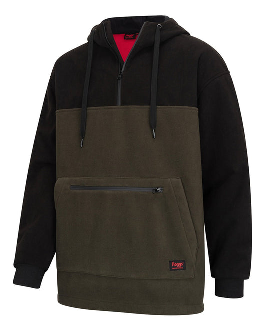 Green Coloured Hoggs of Fife Green King II Stormproof Bonded Hoodie on white background #colour_green