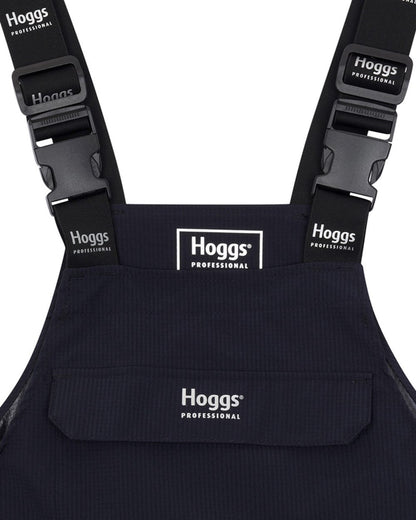 Navy Coloured Hoggs of Fife Green King II Waterproof Bib & Brace on white background #colour_navy