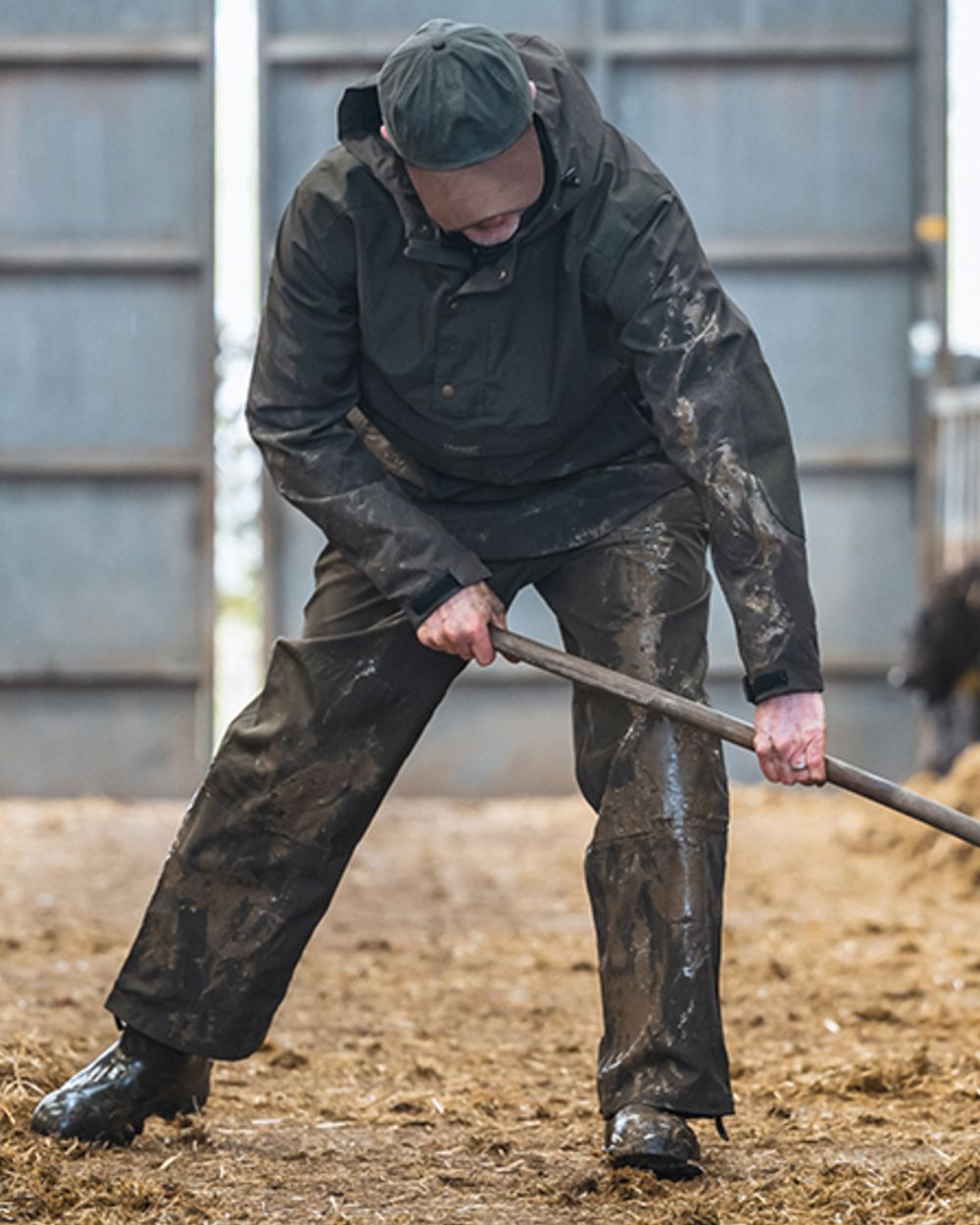 Green Coloured Hoggs of Fife Green King II Waterproof Jacket on outdoor background #colour_green