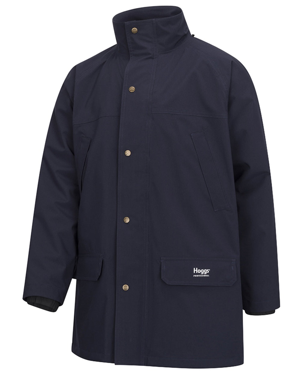 Navy Coloured Hoggs of Fife Green King II Waterproof Jacket on white background #colour_navy