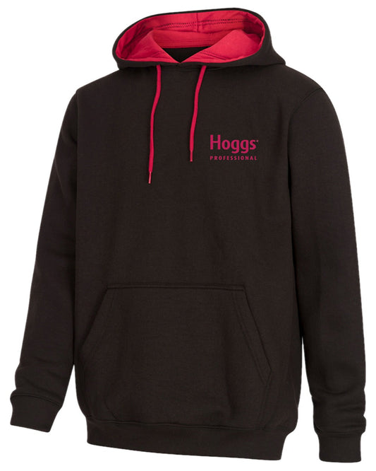 Black Coloured Hoggs of Fife Hoggs Professional Hoodie on white background #colour_black