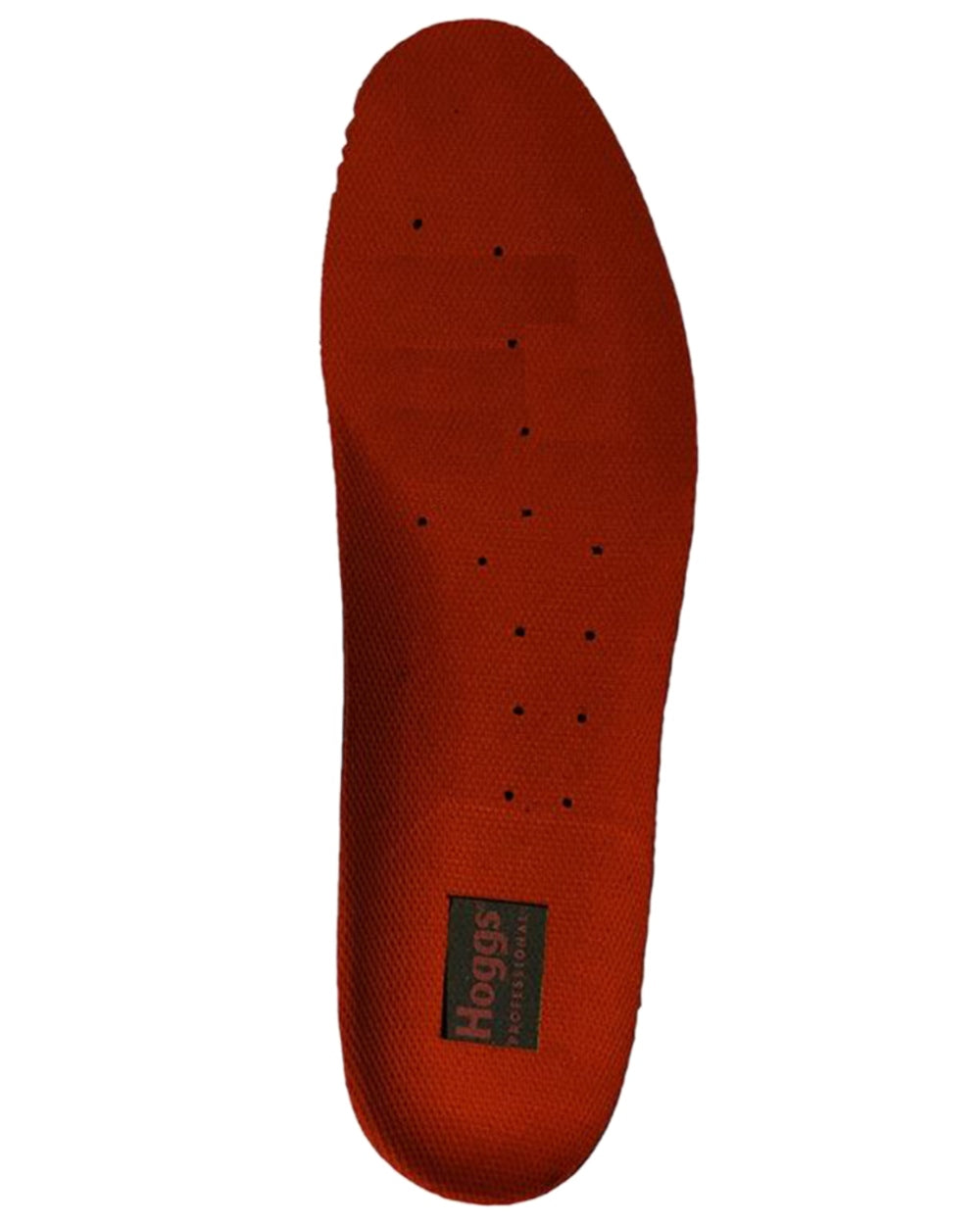 Red Coloured Hoggs of Fife Insoles on white background #colour_red