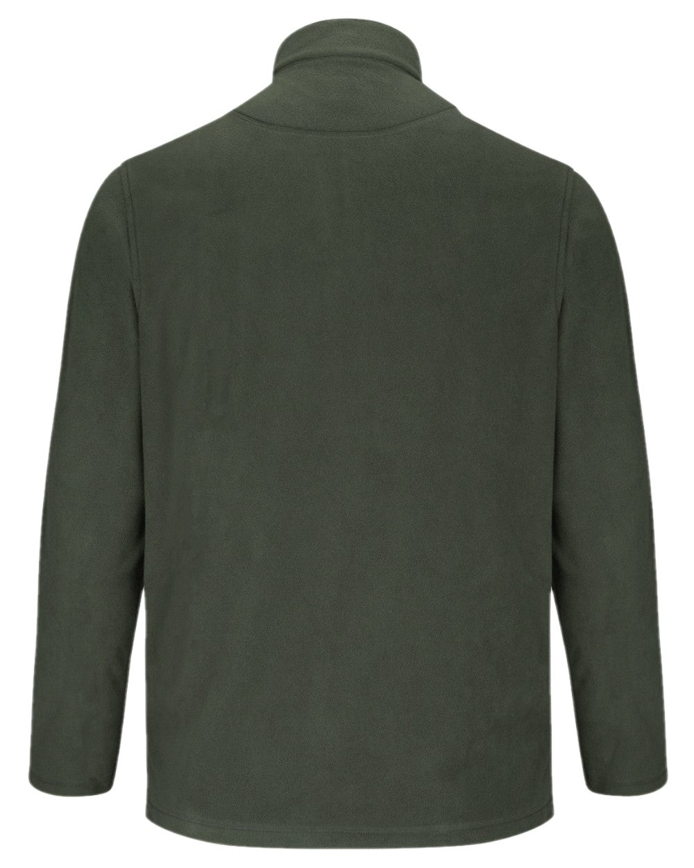 Dark Green coloured Hoggs of Fife Islander 1/4 Zip Micro Fleece Shirt on white background #colour_dark-green