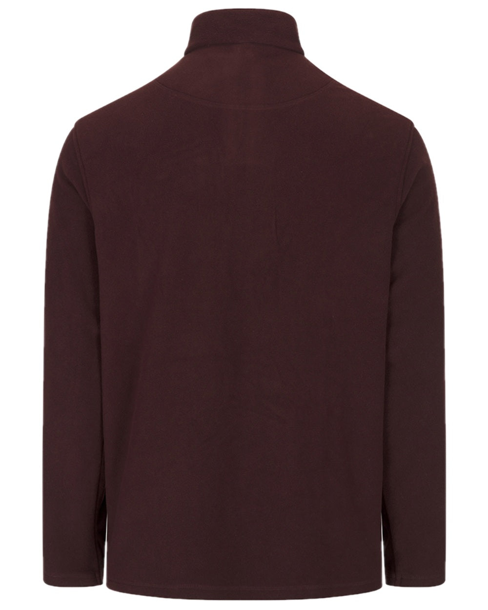 Burgundy coloured Hoggs of Fife Islander 1/4 Zip Micro Fleece Shirt on white background #colour_burgundy