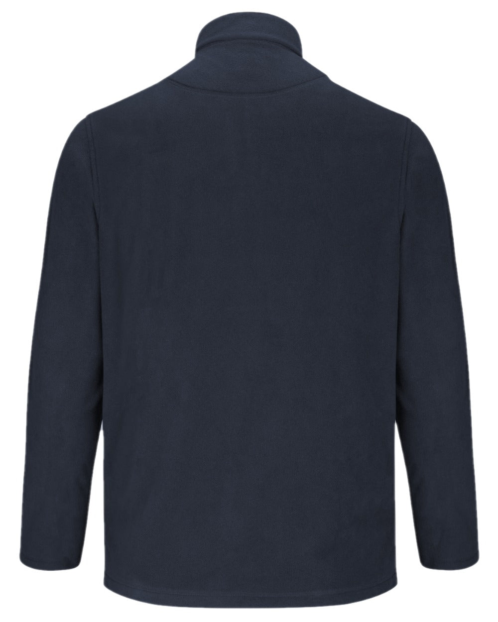 Navy coloured Hoggs of Fife Islander 1/4 Zip Micro Fleece Shirt on white background #colour_navy