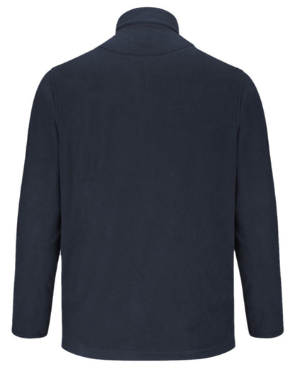 Navy coloured Hoggs of Fife Islander 1/4 Zip Micro Fleece Shirt on white background #colour_navy