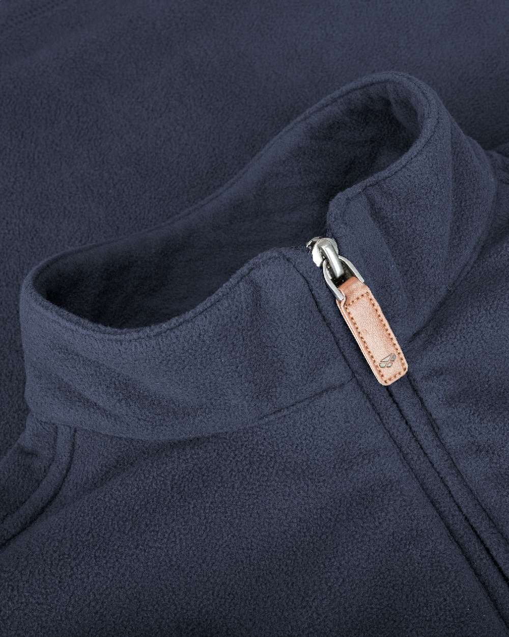 Navy coloured Hoggs of Fife Islander 1/4 Zip Micro Fleece Shirt on white background #colour_navy