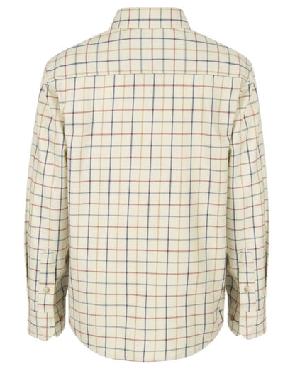 Ivory Tattersall Coloured Hoggs of Fife Junior Ambassador Tattersall Shirt on white background #colour_ivory-tattersall