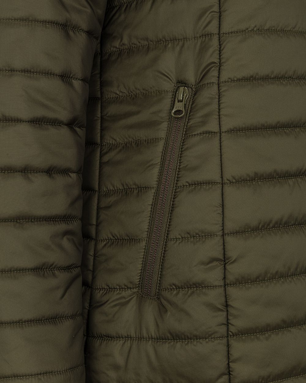 Olive Merlot coloured Hoggs of Fife Kingston Ladies Hooded Jacket on white background #colour_olive-merlot