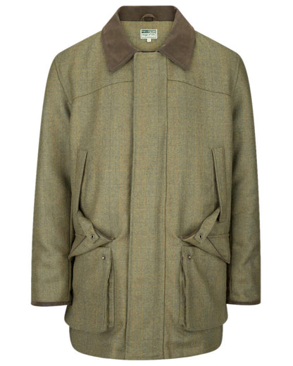 Autumn Bracken Coloured Hoggs of Fife Kinloch Technical Tweed Field Coat on white background #colour_autumn-bracken