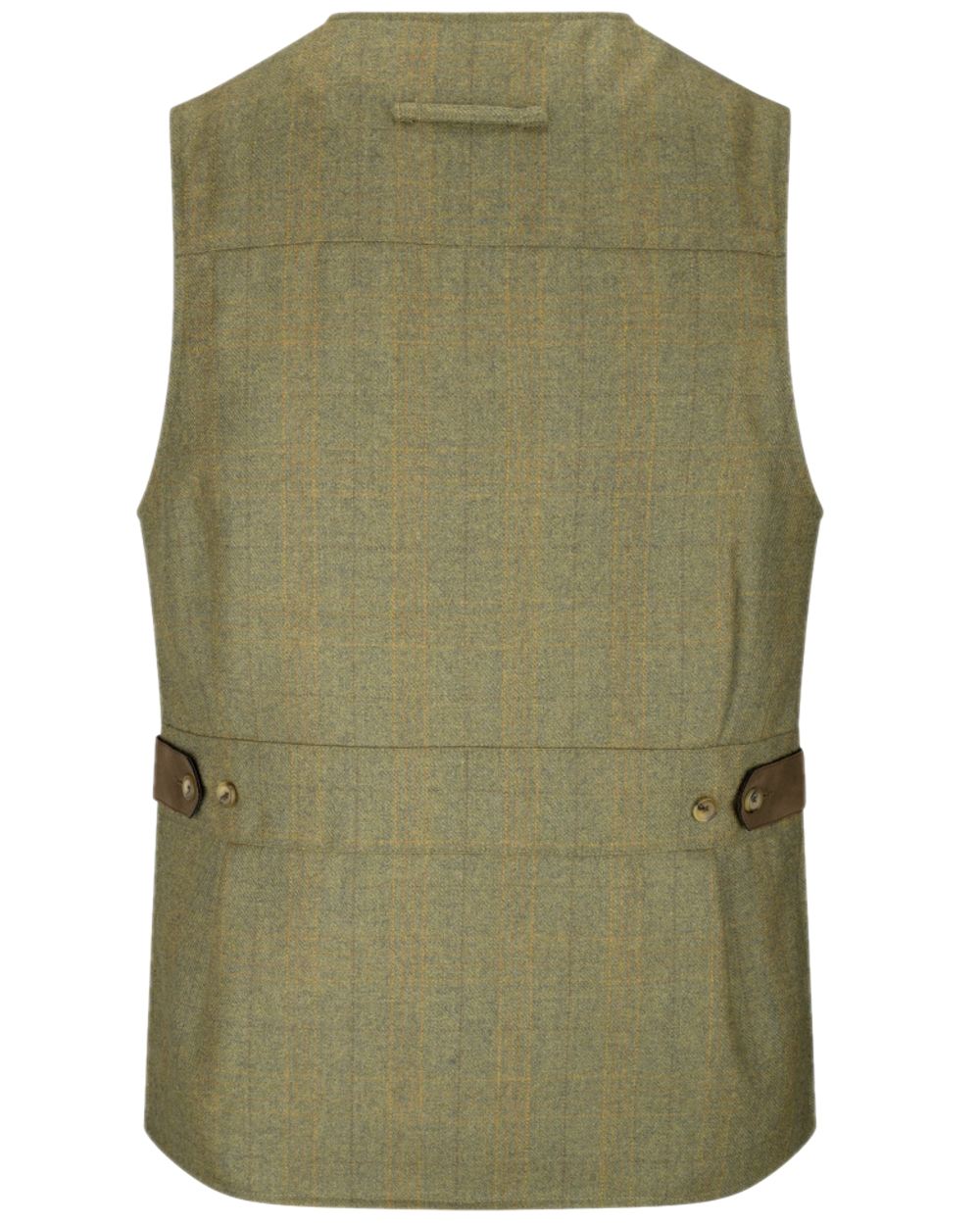 Autumn Bracken Coloured Hoggs of Fife Kinloch Technical Tweed Field Waistcoat on white background #colour_autumn-bracken