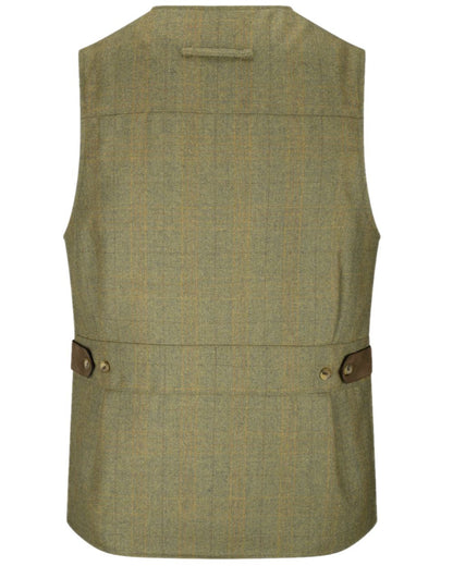 Autumn Bracken Coloured Hoggs of Fife Kinloch Technical Tweed Field Waistcoat on white background #colour_autumn-bracken