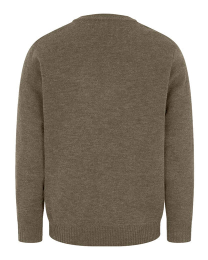Meadow Green coloured Hoggs of Fife Melrose II V Neck Pullover on white background #colour_meadow-green