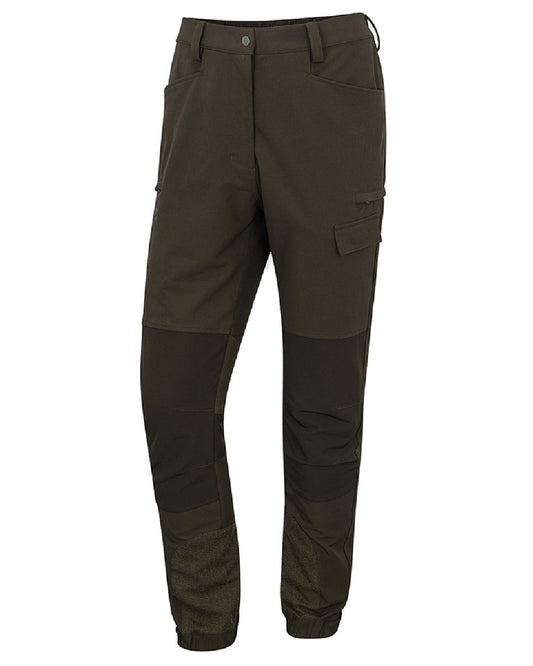 Green Coloured Hoggs of Fife Mens Ardross 4 Way Active Trousers on white background #colour_green