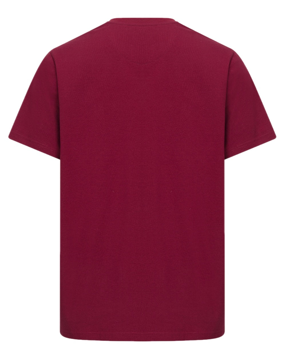 Burgundy Coloured Hoggs of Fife Mens Canonbie Printed T-Shirt on white background #colour_burgundy