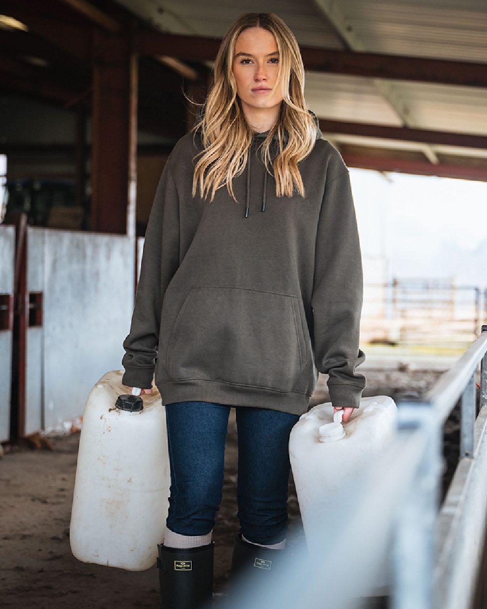 Forest Lovat coloured Hoggs of Fife Mens Hoodie on outdoor background #colour_forest-lovat