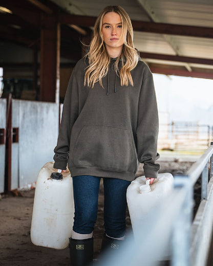 Forest Lovat coloured Hoggs of Fife Mens Hoodie on outdoor background #colour_forest-lovat