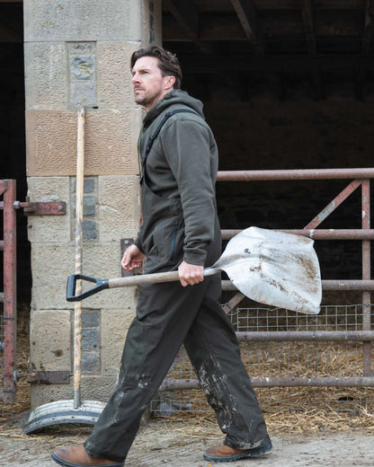 Forest Lovat coloured Hoggs of Fife Mens Hoodie on outdoor background #colour_forest-lovat