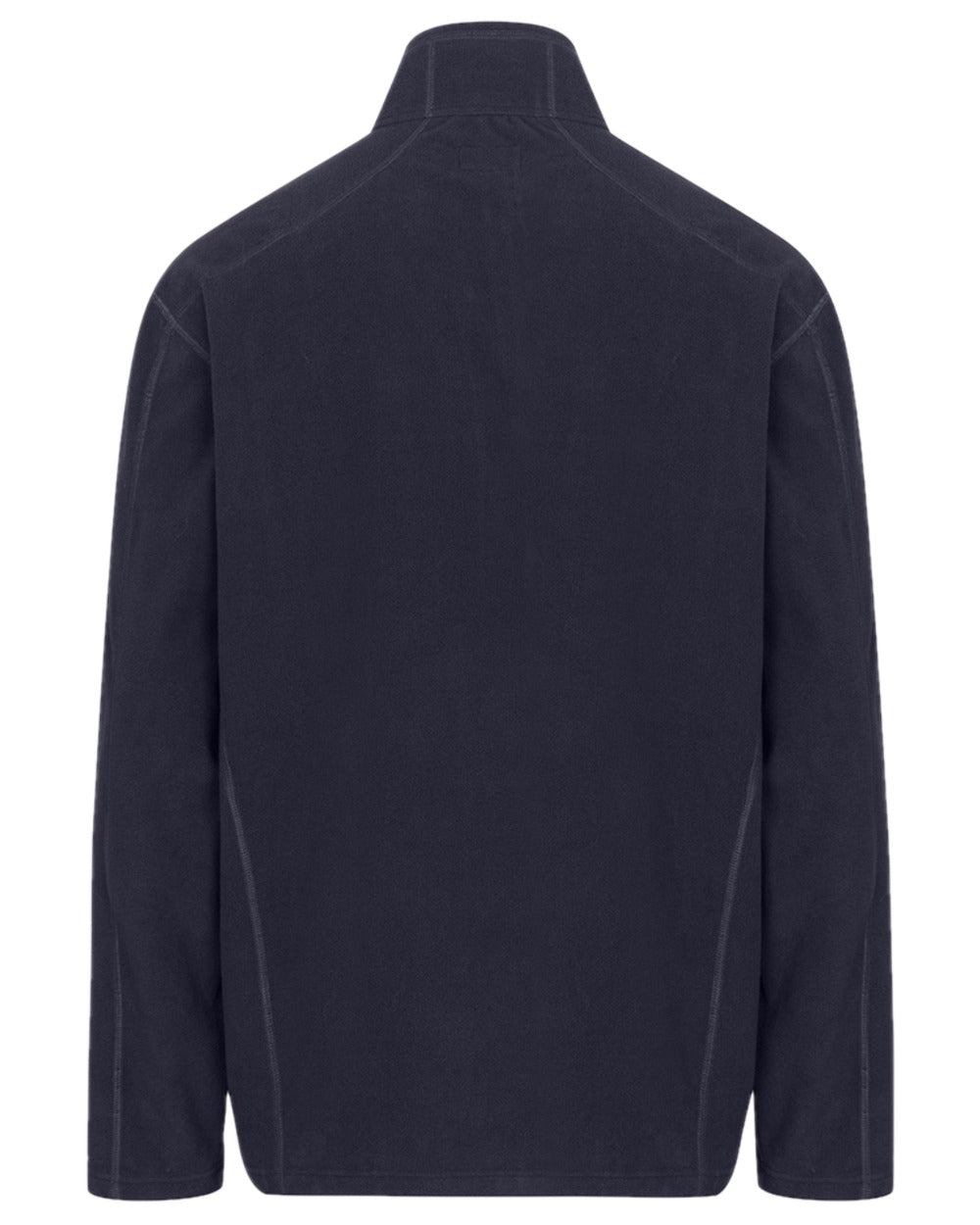 Navy Coloured Hoggs of Fife Mens Islander Techpro Quarter Zip Shirt on white background #colour_navy