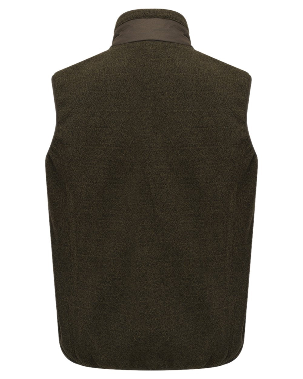 Dark Forest Marl Coloured Hoggs of Fife Mens Melville Hybrid Gilet on white background #colour_dark-forest-marl
