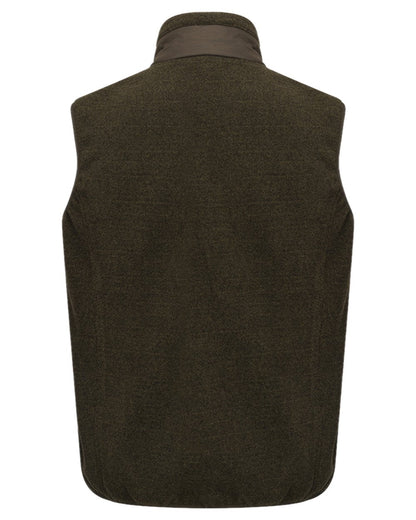 Dark Forest Marl Coloured Hoggs of Fife Mens Melville Hybrid Gilet on white background #colour_dark-forest-marl