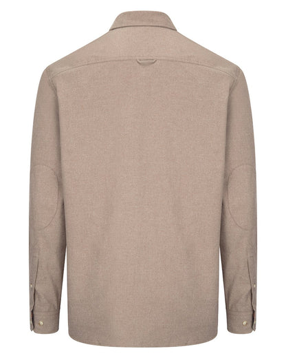 Oatmeal Coloured Hoggs of Fife Mens Moy Moleskin Shirt on white background #colour_oatmeal