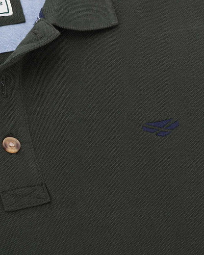Forest Coloured Hoggs of Fife Mens Newton Pique Polo Shirt on white background #colour_forest