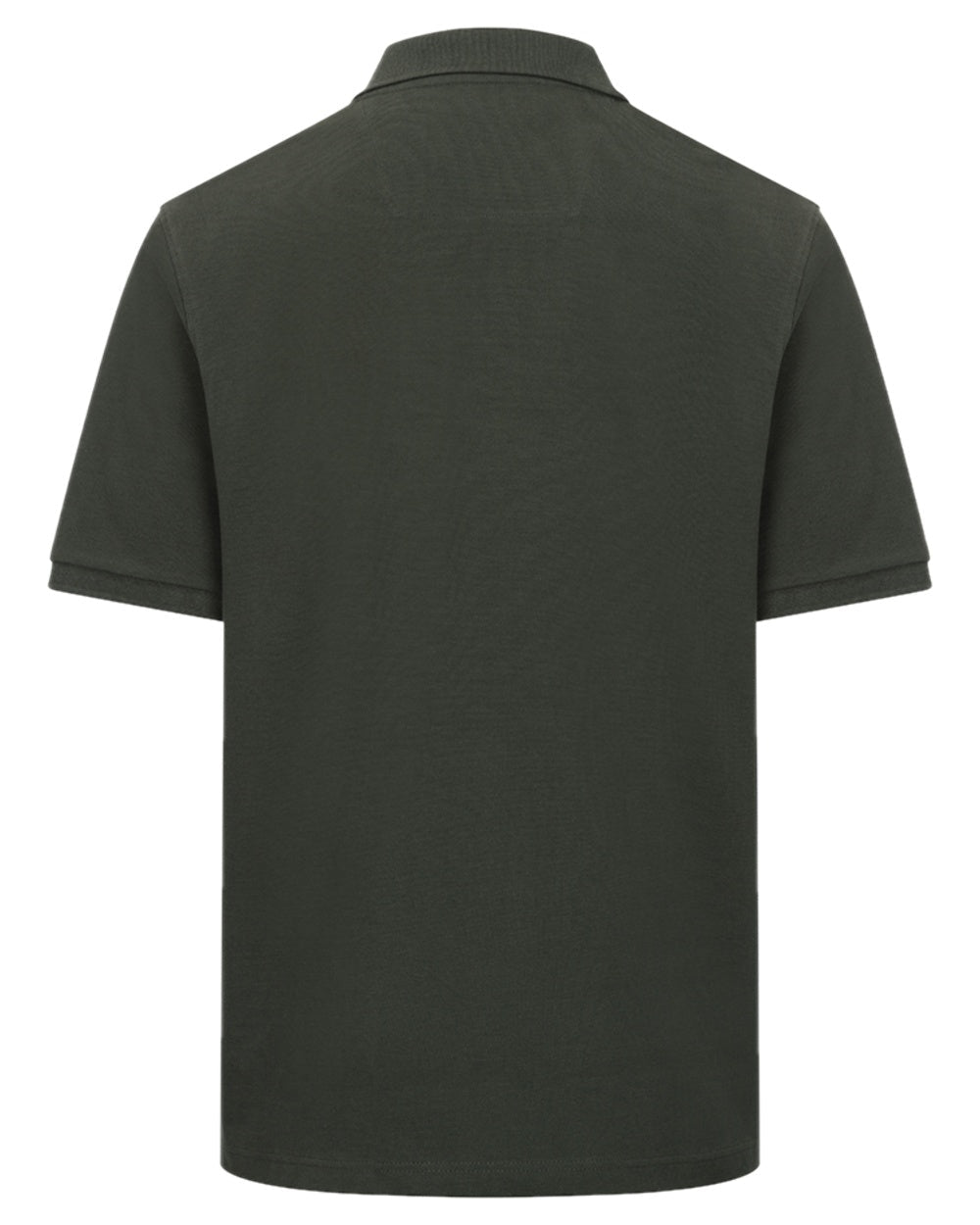 Forest Coloured Hoggs of Fife Mens Newton Pique Polo Shirt on white background #colour_forest