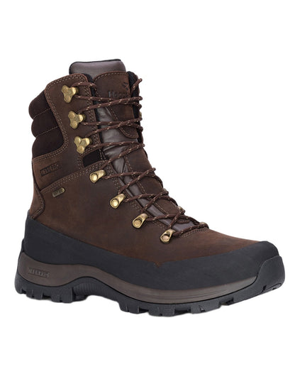 Brown Coloured Hoggs of Fife Mens Orchy 8" Waterproof Field Boots on white background #colour_brown
