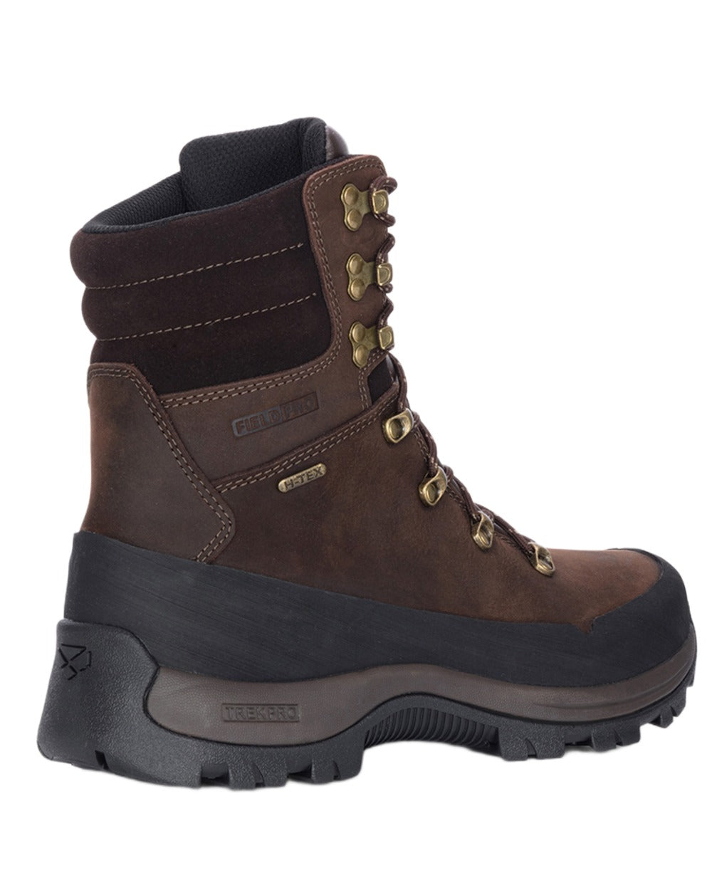 Brown Coloured Hoggs of Fife Mens Orchy 8" Waterproof Field Boots on white background #colour_brown