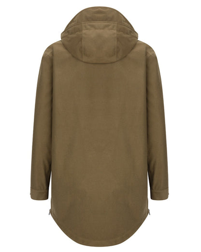 Olive Coloured Hoggs of Fife Mens Torness Trilaminate Waterproof Smock on white background #colour_olive