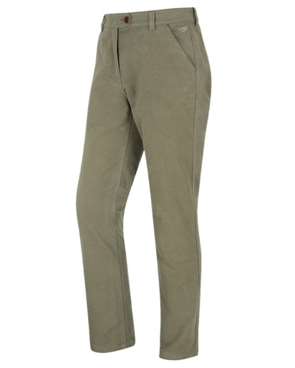 Lovat Coloured Hoggs of Fife Monarch II Moleskin Trousers on white background #colour_lovat