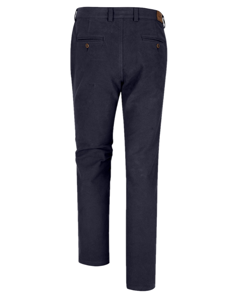 Navy Coloured Hoggs of Fife Monarch II Moleskin Trousers on white background #colour_navy