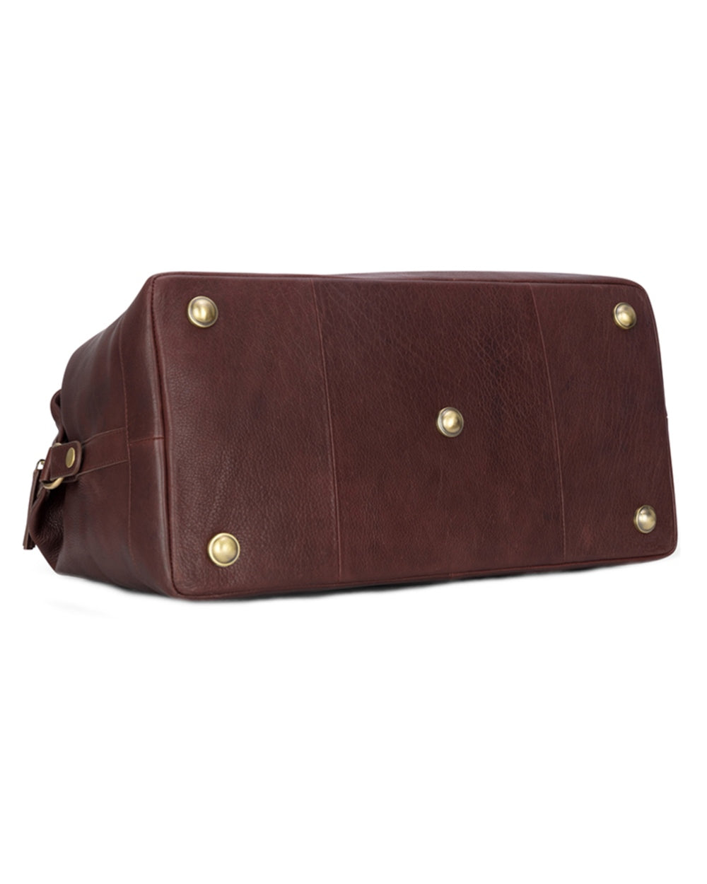 Conker Coloured Hoggs of Fife Monarch Leather Carryon Holdall on white background #colour_conker